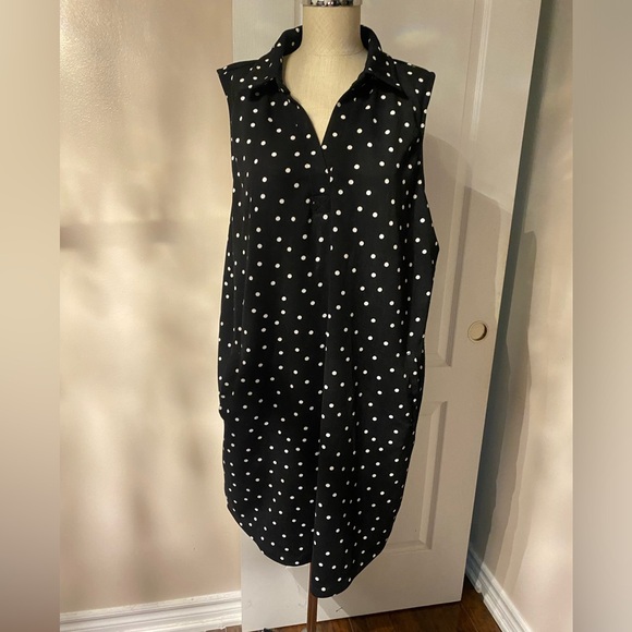 Polka Dot Sleeveless Dress XL - Picture 5 of 8